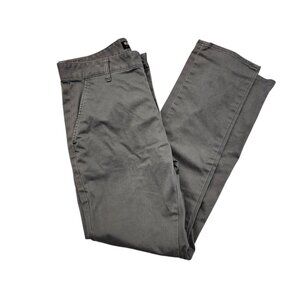 Kirkland Men's Gray Chino Pants 32x30 Straight Leg Stretch Cotton Blend